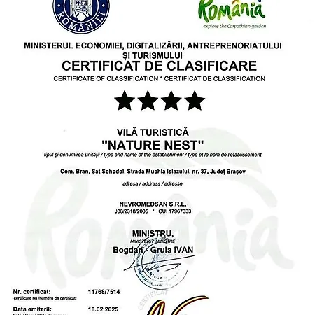 Nature Nest Bran - Adults Only 4* Брашов